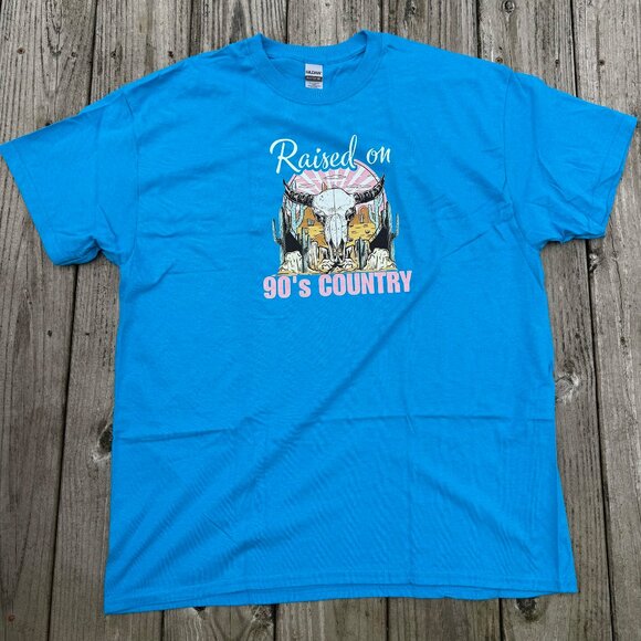 Gildan Tops - New Blue Gildan Tshirt Raised On 90's Country music western graphic size XL